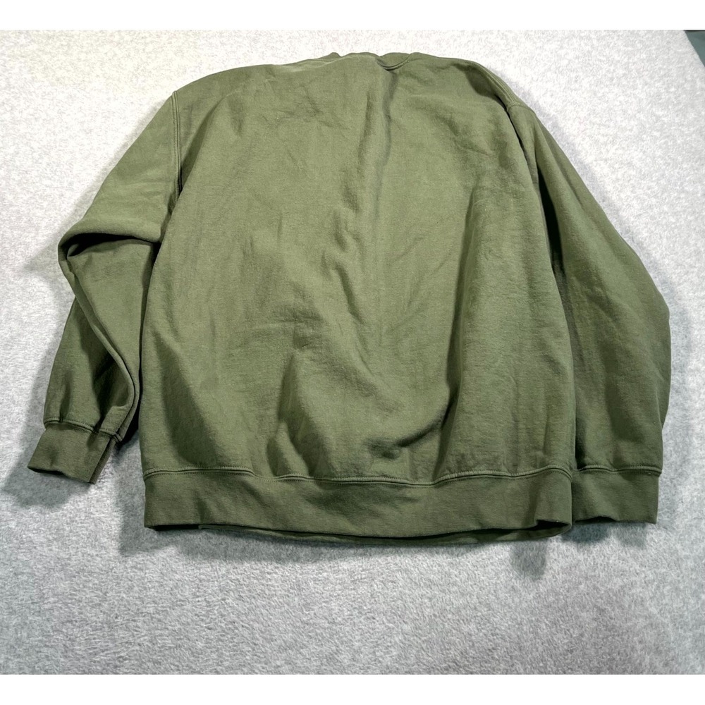 Gildan Heavy Blend Sweatshirt Mens XL Green Christmas Pickle Jars Graphic Cotton - Picture 7 of 7